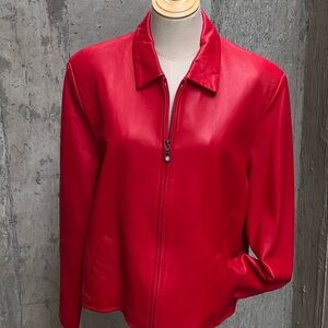 Remy Leather Red Women's Jacket